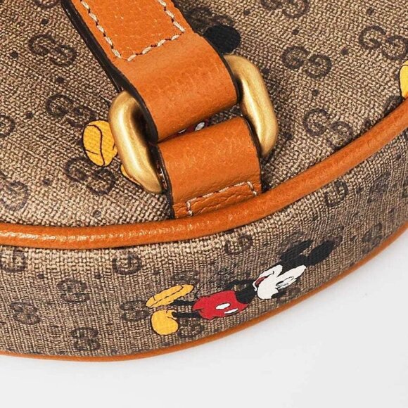 Gucci x Disney Brown GG Coated Canvas Mickey Mouse Mini Backpack Bag - Picture 11 of 11